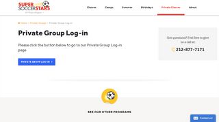 
                            7. Private Group Log-in – Super Soccer Stars