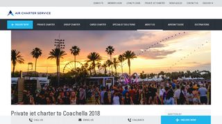 
                            13. Private Jet Charter to Coachella 2018 with Air Charter Service