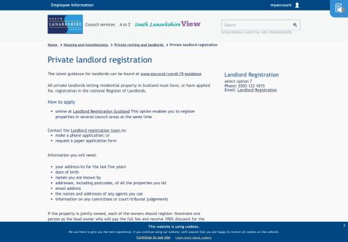 
                            5. Private landlord registration - South Lanarkshire Council