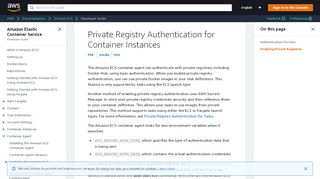 
                            9. Private Registry Authentication for Container Instances - Amazon ...