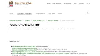 
                            9. Private schools in the UAE - The Official Portal of the UAE Government