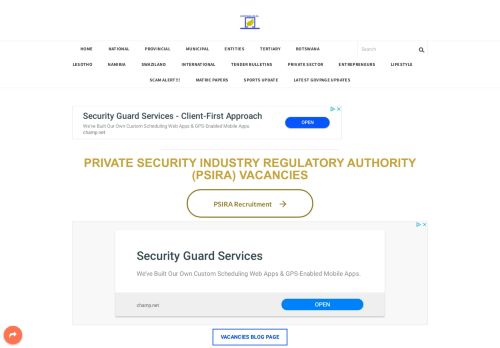
                            11. Private Security Industry Regulatory Authority (PSIRA) Vacancies ...
