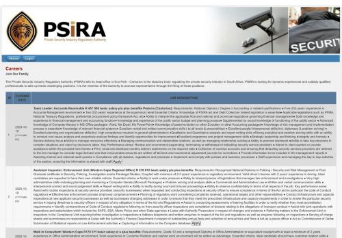 
                            6. Private Security Industry Regulatory Authority (PSiRA)