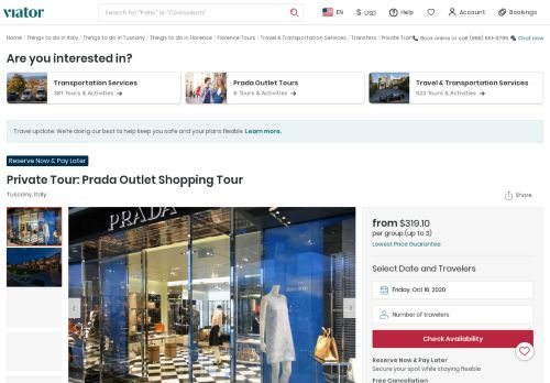 
                            12. Private Tour: Prada Outlet Shopping Tour 2019 - Florence - Viator.com