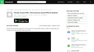 
                            12. Private Tunnel VPN - Fast & Secure Cloud VPN for Android - Free ...