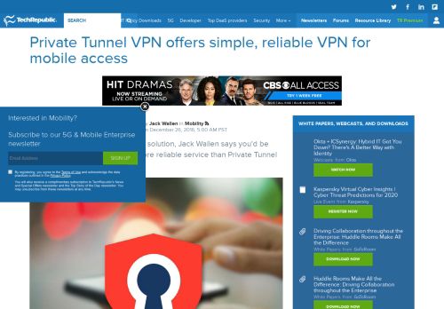 
                            11. Private Tunnel VPN offers simple, reliable VPN for mobile access ...