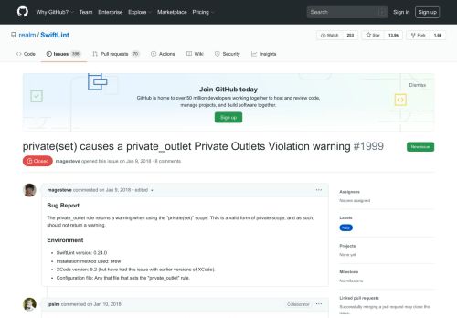 
                            11. private(set) causes a private_outlet Private Outlets Violation warning ...