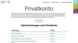
                            7. Privatkonto - Das Konto mit dem Plus an Service - MERKUR BANK ...
