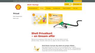 
                            8. Privatkort på Shell - Shell MasterCard och ShellCard