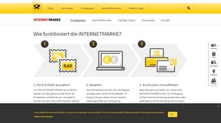 
                            3. Privatkunden | Deutsche Post | Internetmarke