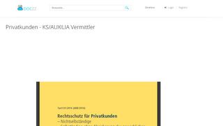 
                            11. Privatkunden - KS/AUXILIA Vermittler - doczz