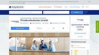 
                            8. Privatkundenberater (m/w/d) - Job bei HypoVereinsbank – Member of ...