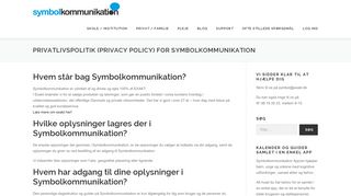 
                            9. Privatlivspolitik (Privacy Policy) for Symbolkommunikation