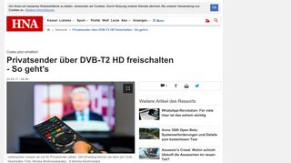 
                            6. Privatsender über DVB-T2 HD freischalten - So geht's | Netzwelt - HNA