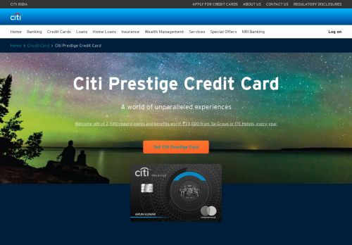 
                            6. Privilege Credit Cards - Citi Prestige Elite Credit Cards Online - Citi India