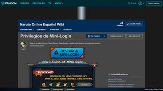 
                            3. Privilegios de Mini-Login | Naruto Online Español Wiki | FANDOM ...