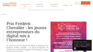 
                            13. Prix Frédéric Chevalier : les jeunes entrepreneurs du digital mis à l ...