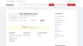 
                            9. Priya Diagnostic Centre in Adyar Chennai - Infoline.com