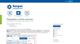 
                            12. Přizpůsobení vzhledu webmailu - FORPSI