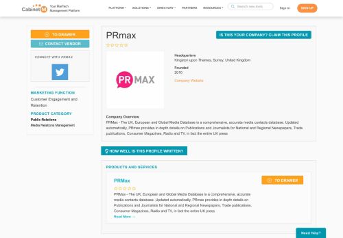 
                            13. PRmax | Reviews & Information| CabinetM