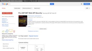 
                            5. Pro ASP.NET Web API Security: Securing ASP.NET Web API - Výsledky hledání v Google Books