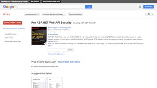 
                            12. Pro ASP.NET Web API Security: Securing ASP.NET Web API