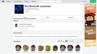 
                            6. Pro Bro(Life Lessons) - Roblox