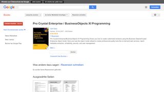 
                            12. Pro Crystal Enterprise / BusinessObjects XI Programming