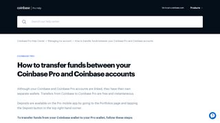 
                            13. Pro | How to transfer funds between your Coinb...