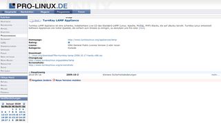 
                            12. Pro-Linux: Informationen zu TurnKey LAMP Appliance