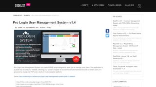 
                            5. Pro Login User Management System v1.4 » Premium Scripts, Plugins ...