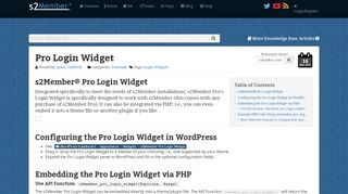 
                            13. Pro Login Widget | s2Member®