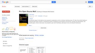 
                            12. Pro Open Source Mail: Building an Enterprise Mail Solution