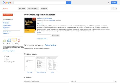
                            10. Pro Oracle Application Express - Google Books Result