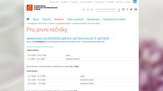 
                            4. Pro první ročníky - Vysoká škola chemicko-technologická v ... - VŠChT