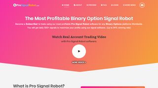 
                            9. PRO SIGNAL ROBOT | The Most Profitable Binary Option Robot