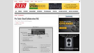 
                            12. Pro Tools: Cloud Collaboration FAQ | - Sound On Sound