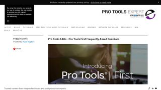 
                            10. Pro Tools | Pro Tools FAQs - Pro Tools First Frequently Asked Questions