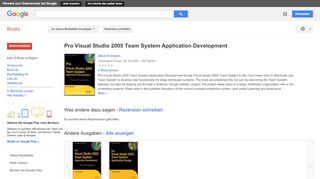 
                            11. Pro Visual Studio 2005 Team System Application Development