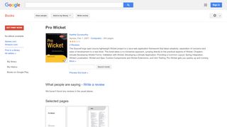 
                            11. Pro Wicket - Google Books Result