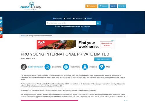 
                            7. PRO YOUNG INTERNATIONAL PRIVATE LIMITED - Company ...