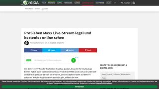 
                            9. Pro7-Maxx-Live-Stream legal und kostenlos online anschauen – GIGA