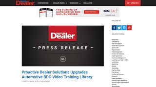 
                            11. Proactive Dealer Solutions Upgrades Automotive BDC Video Training ...