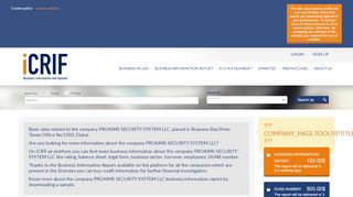 
                            8. PROAIMS SECURITY SYSTEM LLC | Company | iCRIF