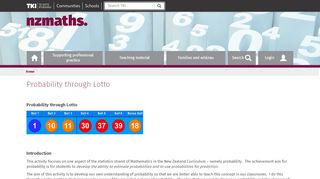 
                            12. Probability through Lotto - NZ Maths