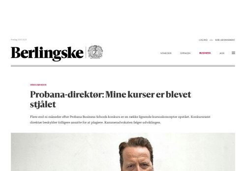 
                            2. Probana-direktør: Mine kurser er blevet stjålet - Berlingske