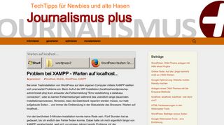 
                            3. Problem bei XAMPP - Warten auf localhost... - Journalismus plus