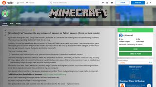 
                            5. [Problem] Can't connect to any minecraft servers or Tekkit servers ...