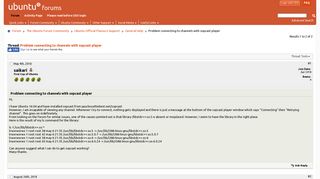 
                            10. Problem connecting to channels with sopcast player - Ubuntu Forums