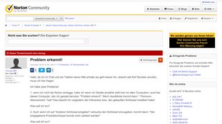 
                            10. Problem erkannt! | Norton Community